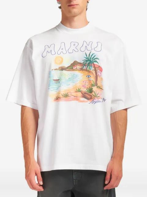 coastal-scene T-shirt by MARNI