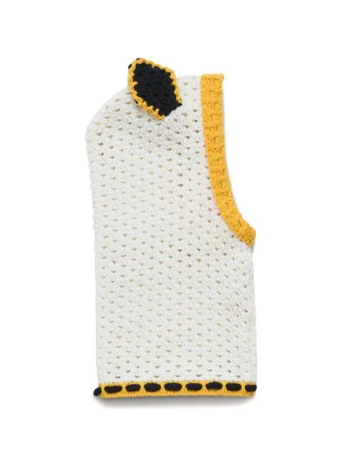colour-block crochet balaclava by MARNI