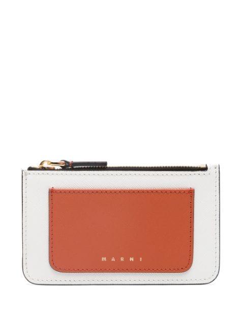 colour-block leather cardholder by MARNI