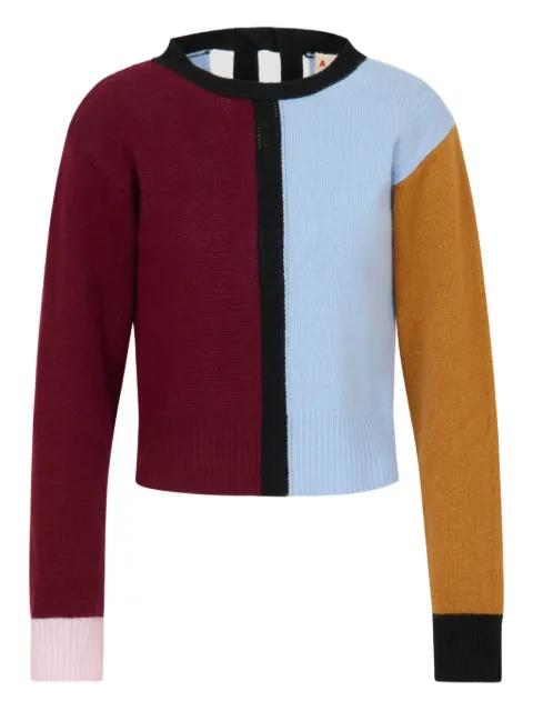 colour-block long-sleeve sweater by MARNI