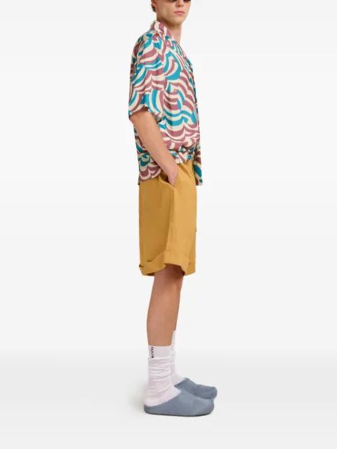 contrast-print bowling shirt by MARNI