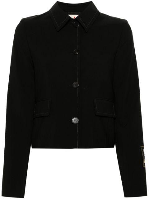 contrast-stitching jacket by MARNI