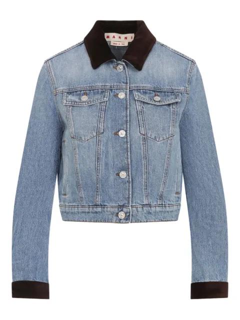 contrasting-collar jacket by MARNI