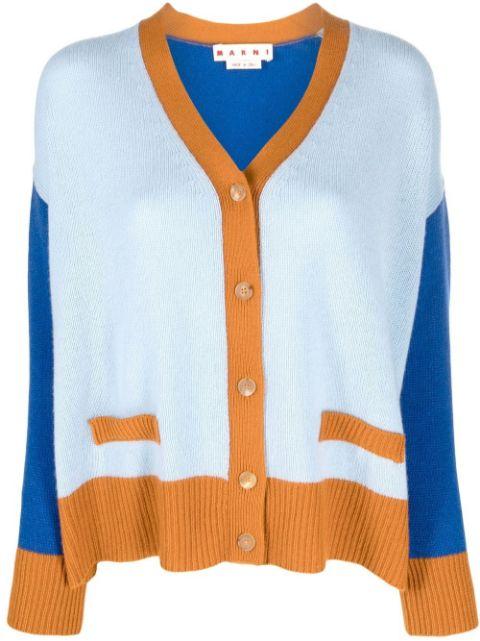 contrasting-trim knit cardigan by MARNI