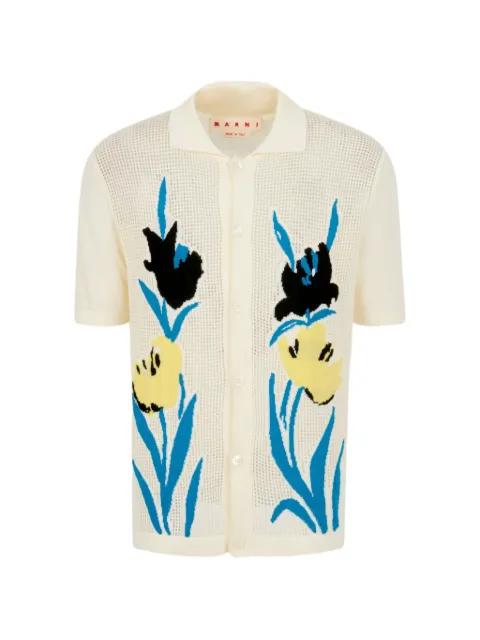 cotton floral cardigan by MARNI
