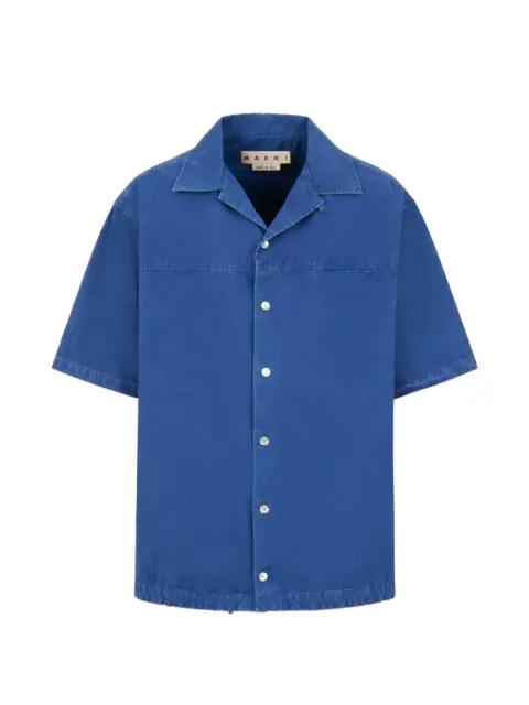 cotton shirt with drawstring hem by MARNI