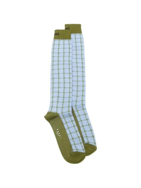 cotton socks with jacquard check by MARNI