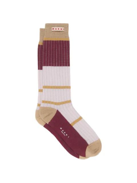 cotton socks with logo label by MARNI