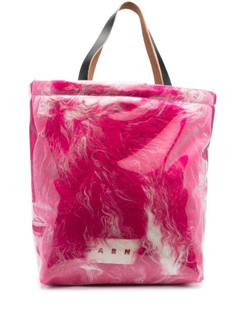 covered-shearling tote bag by MARNI