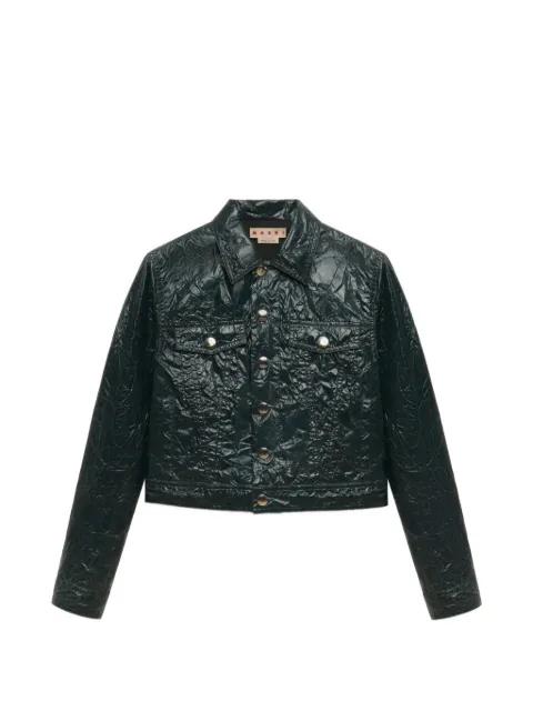 crinkled-finish jacket by MARNI