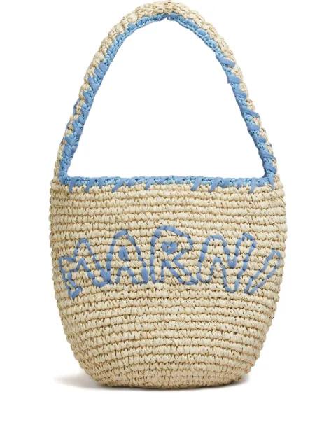 crochet-embroidered shoulder bag by MARNI