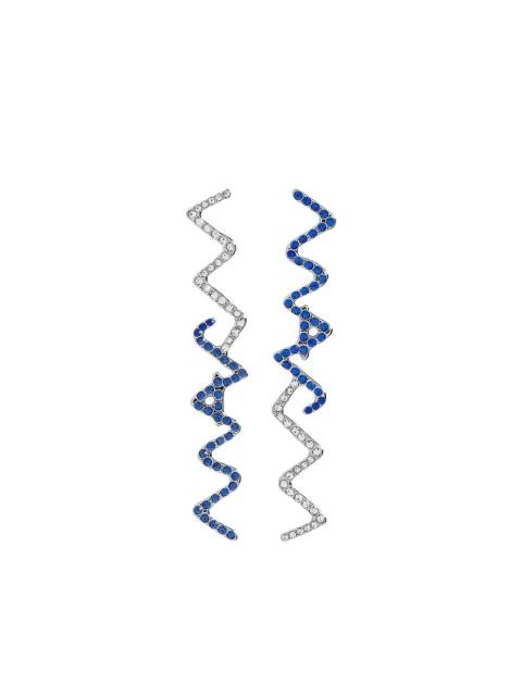 crystal-embellished zigzag earrings by MARNI