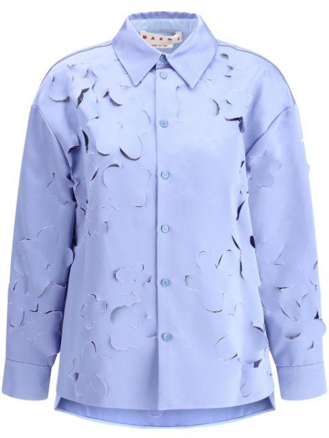 cut-out flower shirt by MARNI