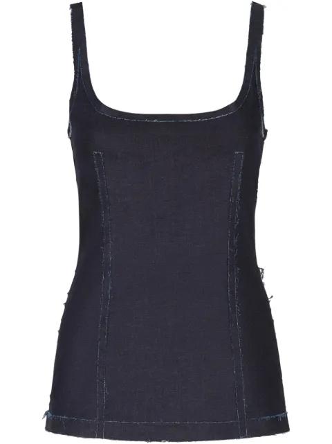denim corset top by MARNI