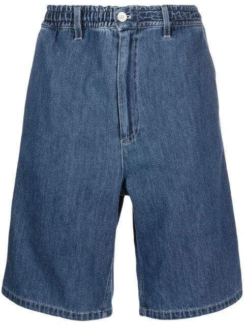 denim cotton shorts by MARNI