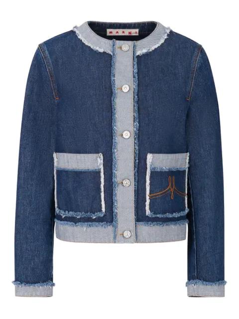 denim inside-out jacket by MARNI