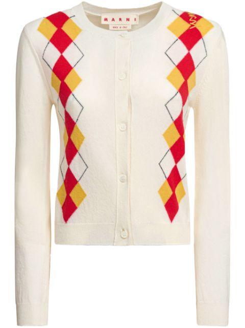diamond-pattern cardigan by MARNI