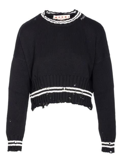 distressed-effect jumper by MARNI