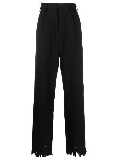distressed straight-leg cut trousers by MARNI
