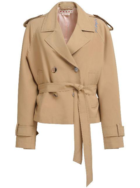 double-breasted trench jacket by MARNI
