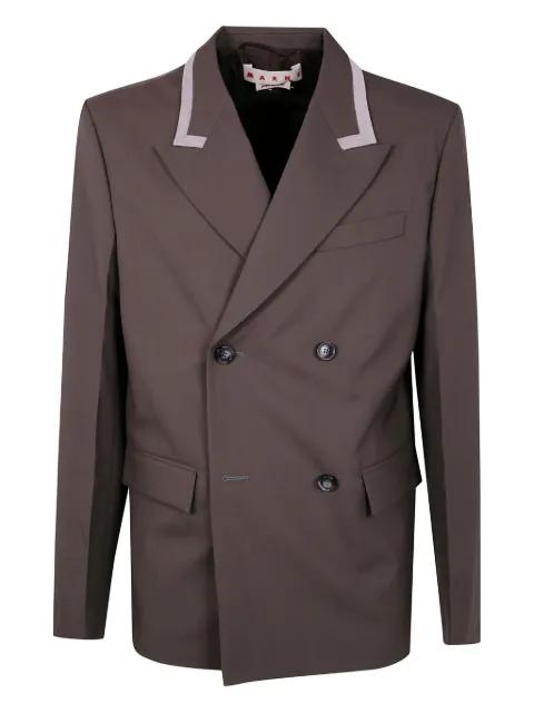 double-breasted wool jacket by MARNI