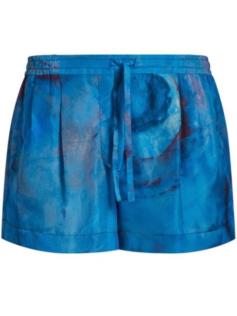 drawstring-waist silk shorts by MARNI