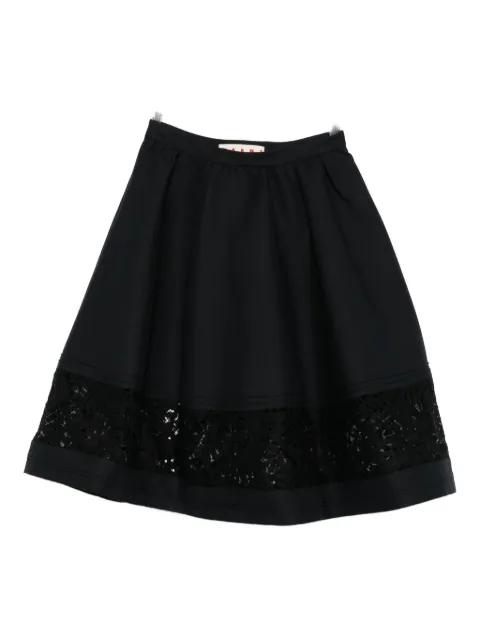 embellished cotton skirt by MARNI