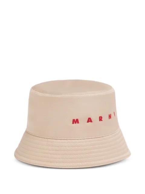 embroidered-logo bucket hat by MARNI