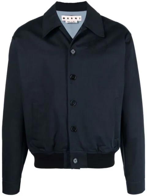 embroidered logo shirt jacket by MARNI