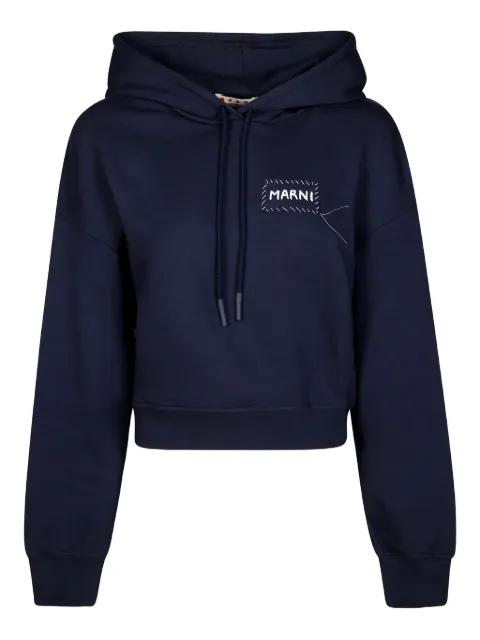 embroidered-patch hoodie by MARNI
