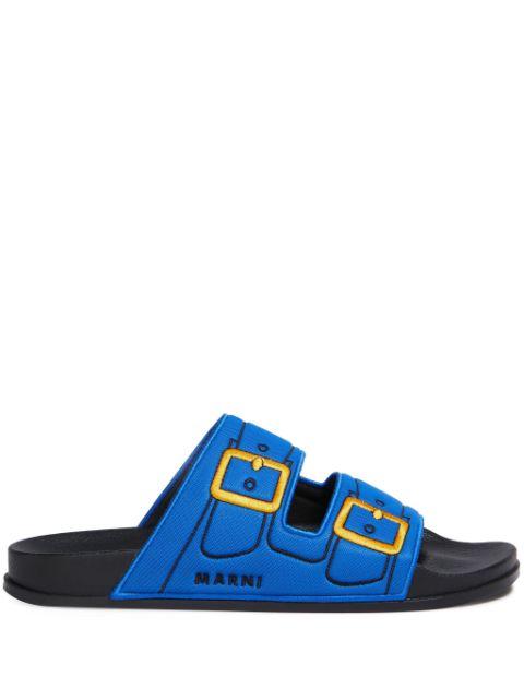 embroidered slip-on slides by MARNI