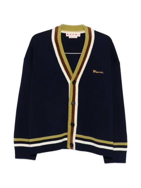 embroidered striped cardigan by MARNI