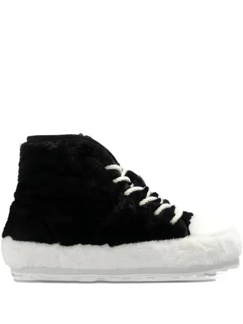 faux-fur high-top sneakers by MARNI