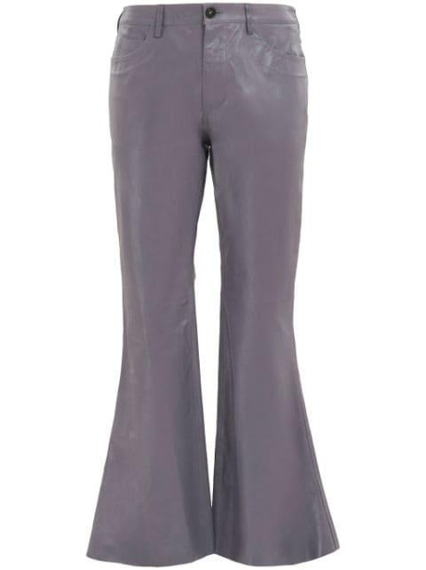 flared leather trousers by MARNI