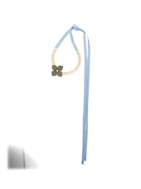 floral-appliqué necklace by MARNI