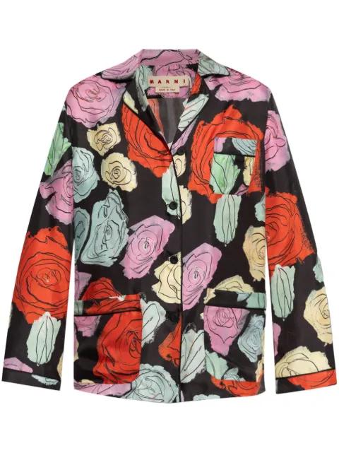 floral-motif shirt by MARNI
