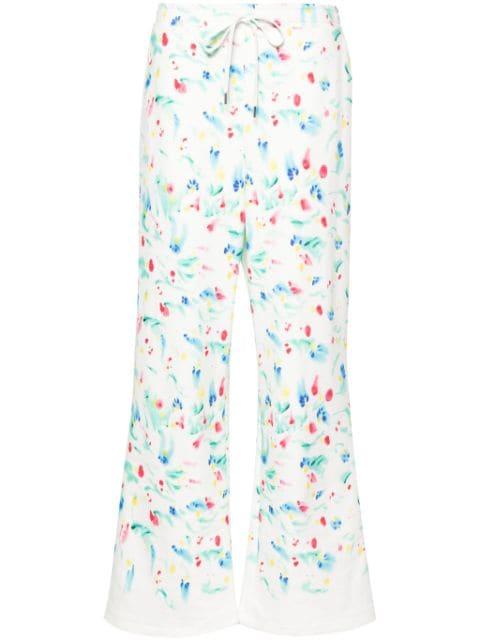 floral-print cotton track pants by MARNI