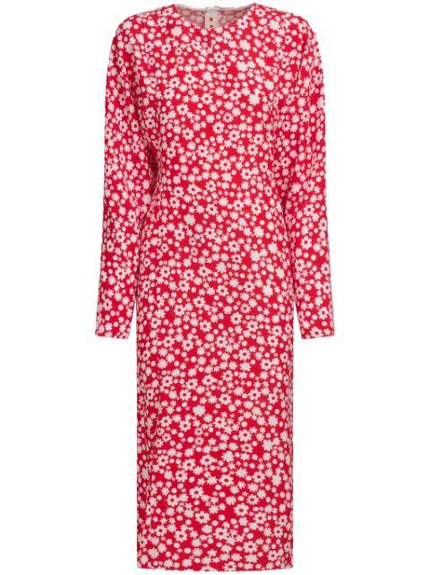 floral-print midi dress by MARNI