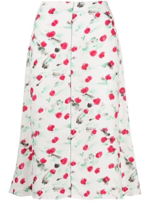 floral-print midi skirt by MARNI