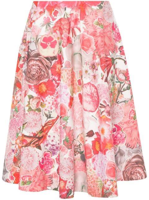 floral-print midi skirt by MARNI