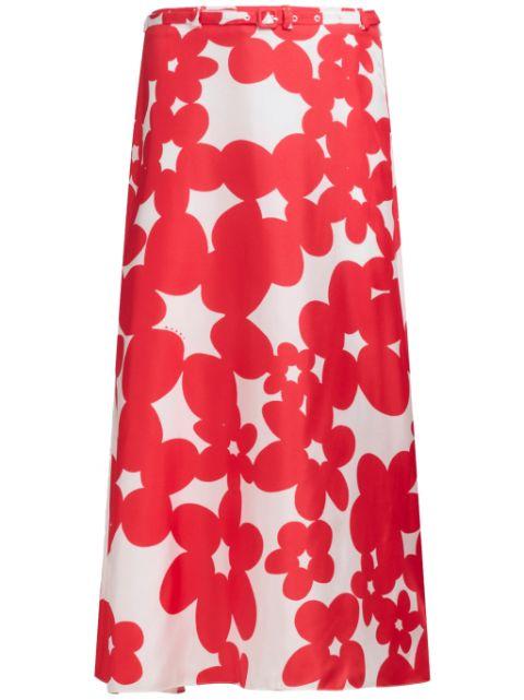 floral-print midi skirt by MARNI