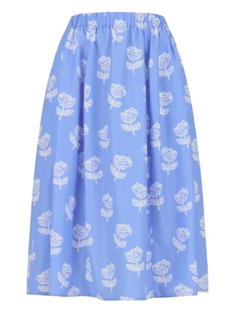 floral-print midi skirt by MARNI