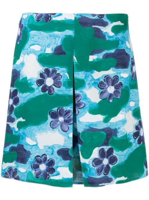 floral-print mini skirt by MARNI
