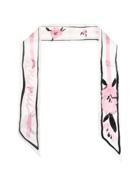 floral print silk bandeau scarf by MARNI