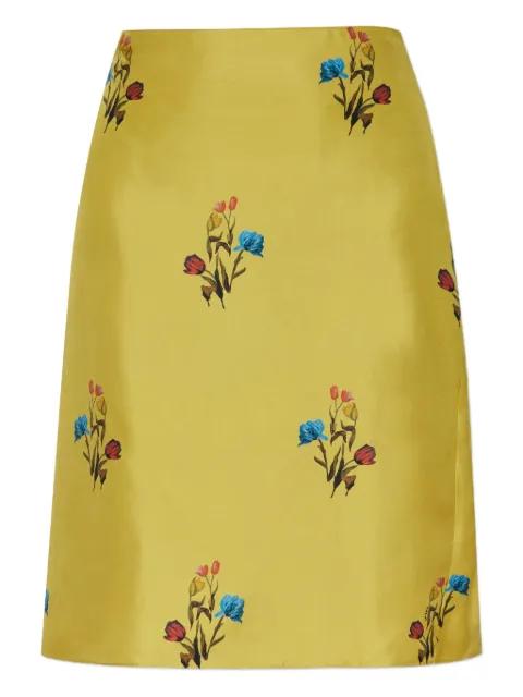 floral-print silk midi skirt by MARNI