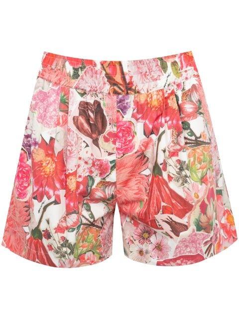 floral-print twill shorts by MARNI