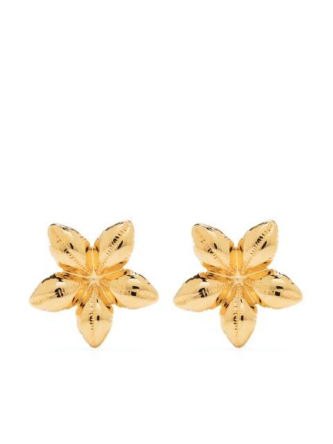 floral-shaped polished earrings by MARNI