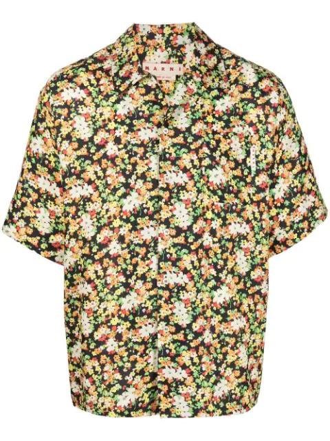 floral short-sleeve shirt by MARNI