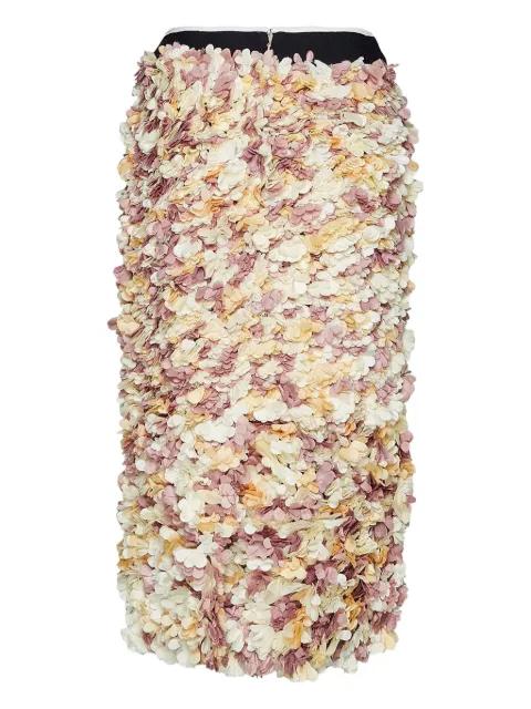 flower-embellished midi skirt by MARNI