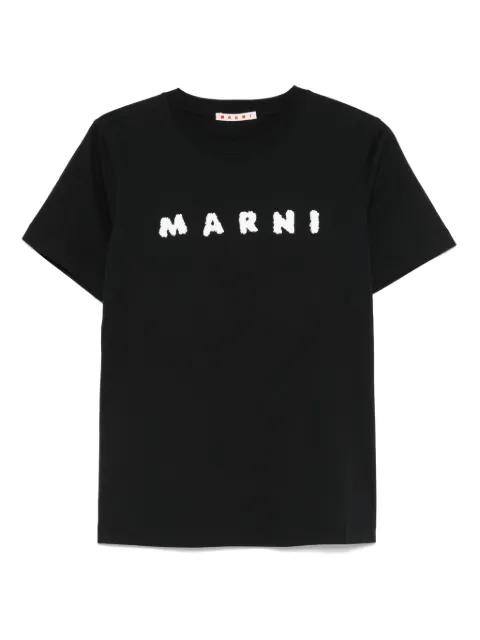 fluffy logo T-shirt by MARNI